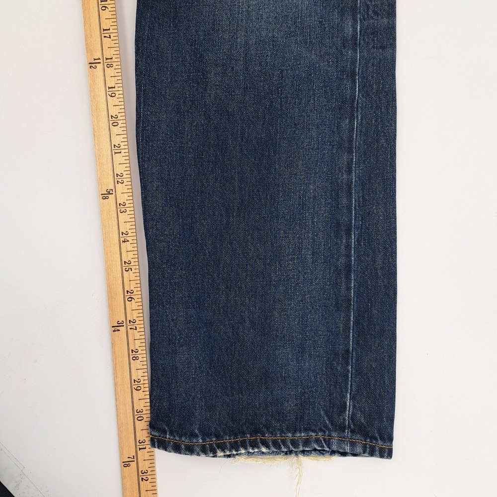 Polo Ralph Lauren Straight Leg Jeans Mens 36x32 Blue Medium Wash Distressed - Picture 8 of 11